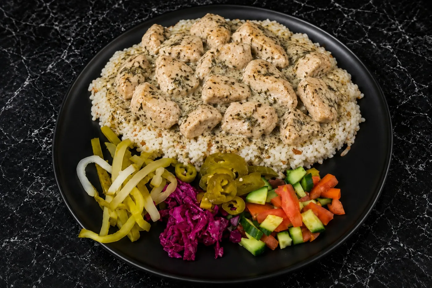 Kekikli Soslu Tavuklu Pilav