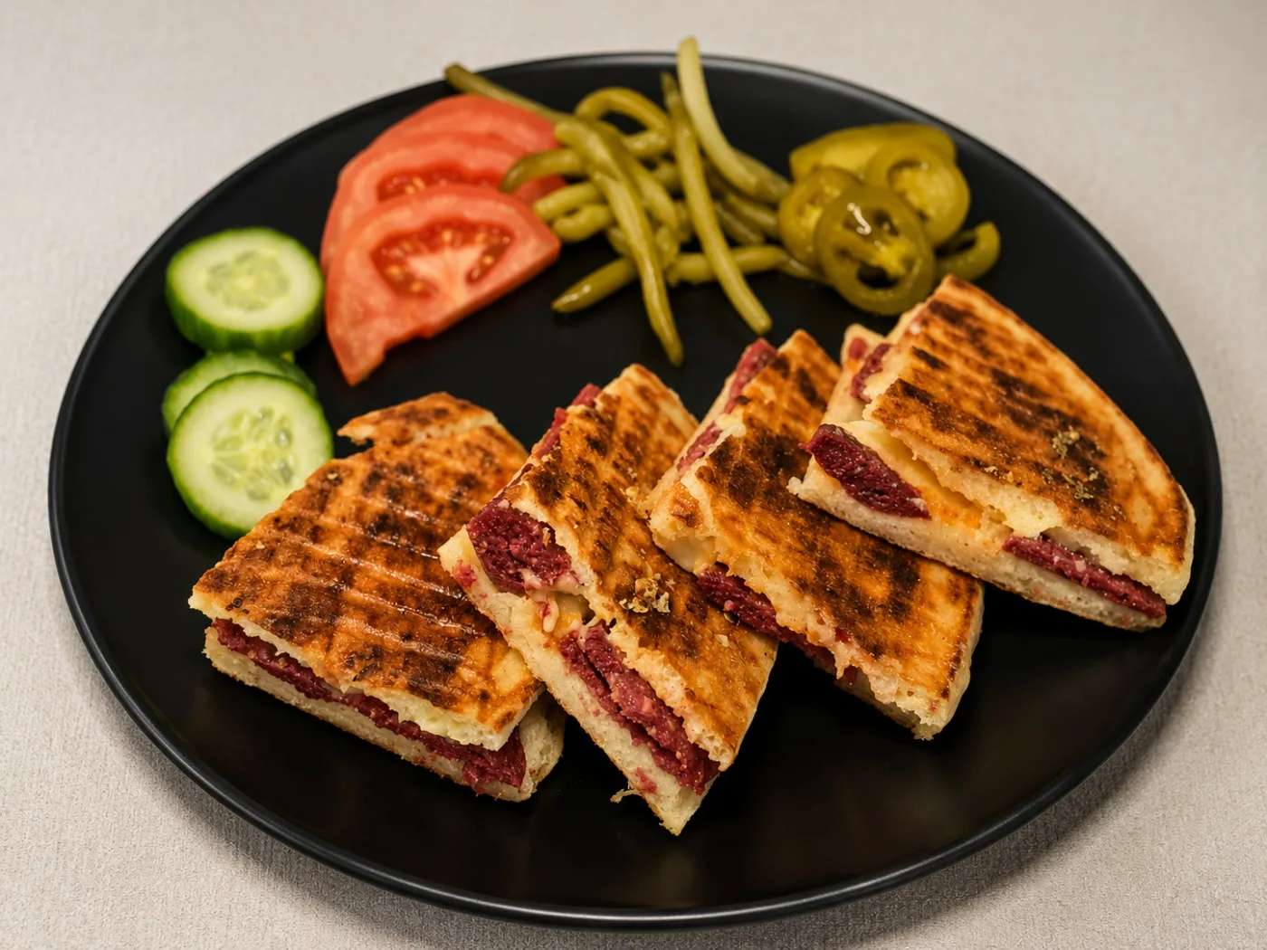 Sucuklu Bazlama Tost